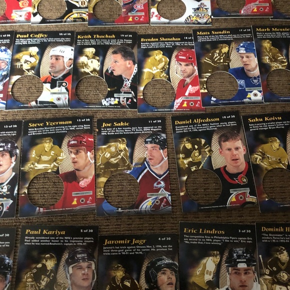1997 Pinnacle "Mint Collection" Full set 30/30 Jagr Lemieux Messier Lindros NHL - Picture 7 of 8